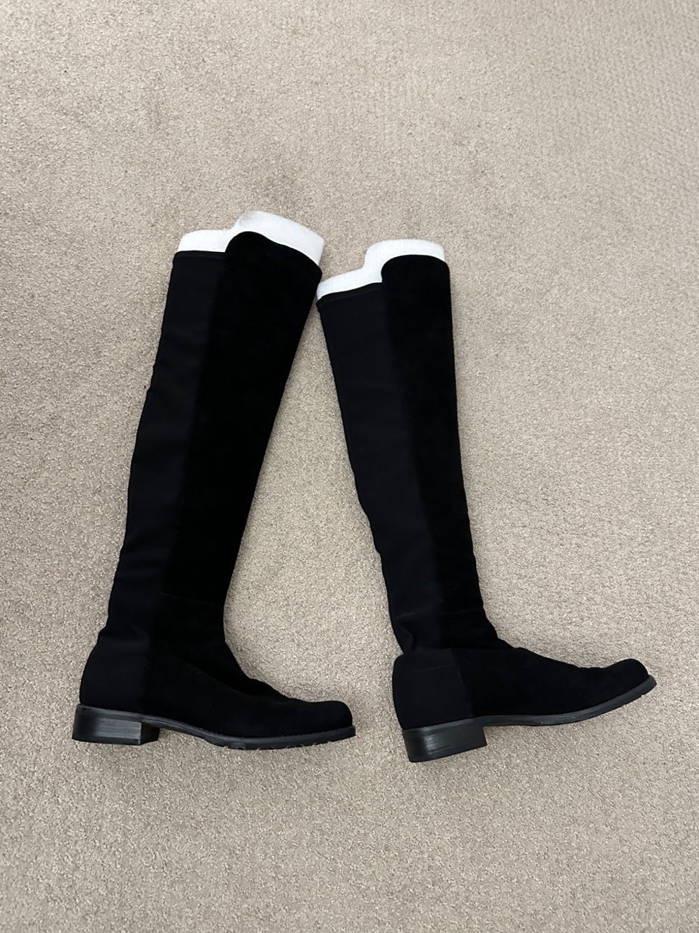 Stuart Weitzman Black Over-the-Knee Stretch Boots